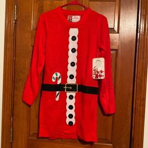 Red Christmas Sweater Dress